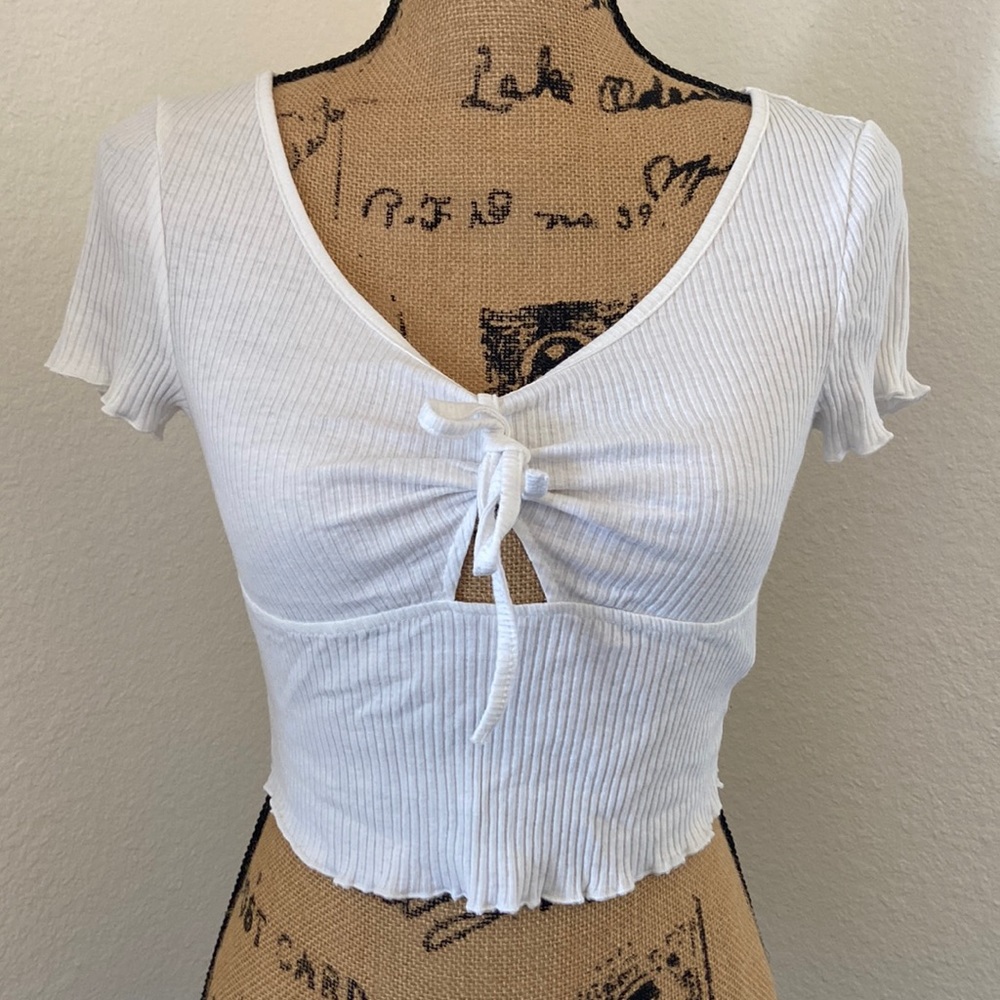 Boho White Crop Top